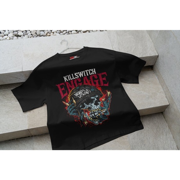 Band rock T-shirt | Killswitch Engage Band T-Shirt | Skull Graphic Tee - Picture 5 of 10